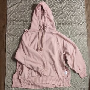 American Eagle Outfitters Light Pink Hooded Sweater
